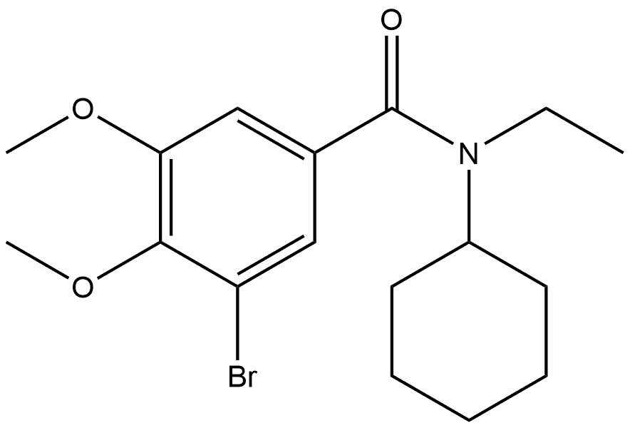 3-Bromo-N-cyclohexyl-N-ethyl-4,5-dimethoxybenzamide Structure