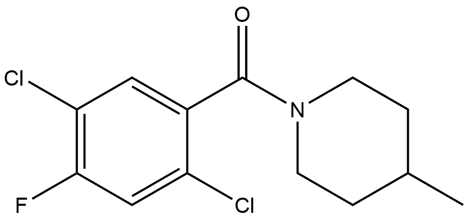 (2,5-Dichloro-4-fluorophenyl)(4-methyl-1-piperidinyl)methanone Structure