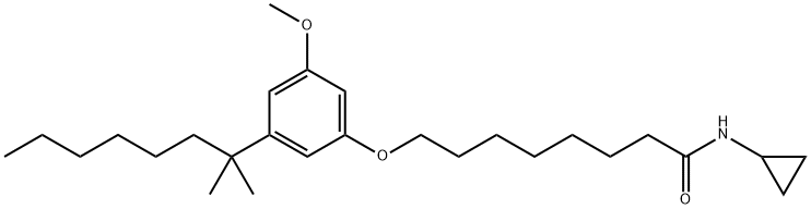 Octanamide, N-cyclopropyl-8-[3-(1,1-dimethylheptyl)-5-methoxyphenoxy]- Structure