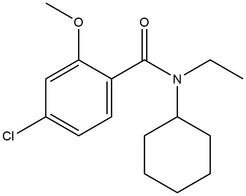 4-Chloro-N-cyclohexyl-N-ethyl-2-methoxybenzamide Structure