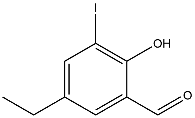 5-Ethyl-2-hydroxy-3-iodobenzaldehyde Structure