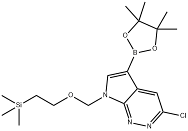 3-Chloro-5-(4,4,5,5-tetramethyl-1,3,2-dioxaborolan-2-yl)-7-[[2-(trimethylsilyl)ethoxy]methyl]-7H-pyrrolo[2,3-c]pyridazine Structure