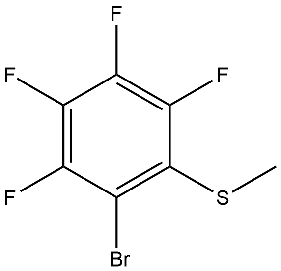 (2-Bromo-3,4,5,6-tetrafluorophenyl)(methyl)sulfane 구조식 이미지