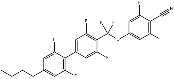 Benzonitrile, 4-[(4'-butyl-2',3,5,6'-tetrafluoro[1,1'-biphenyl]-4-yl)difluoromethoxy]-2,6-difluoro- Structure