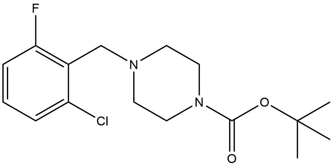 1,1-Dimethylethyl 4-[(2-chloro-6-fluorophenyl)methyl]-1-piperazinecarboxylate Structure