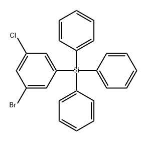 Benzene, 1-bromo-3-chloro-5-(triphenylsilyl)- Structure