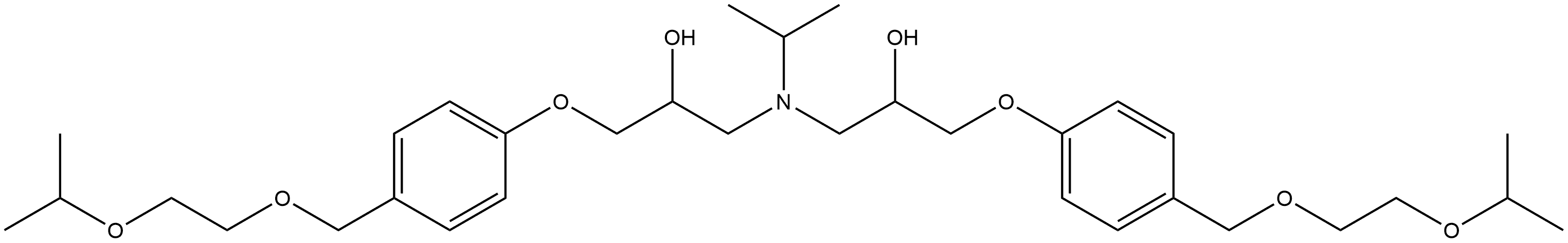 1,1′-[(1-Methylethyl)imino]bis[3-[4-[[2-(1-methylethoxy)ethoxy]methyl]phenoxy]-2-propanol] Structure