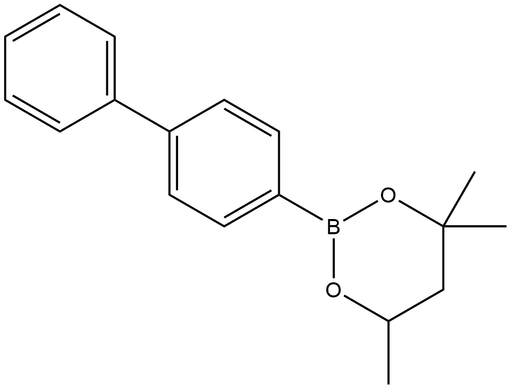 2-[1,1'-Biphenyl]-4-yl-4,4,6-trimethyl-1,3,2-dioxaborinane Structure