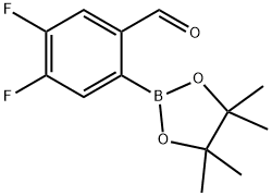 4,5-Difluoro-2-(4,4,5,5-tetramethyl-1,3,2-dioxaborolan-2-yl)benzaldehyde Structure