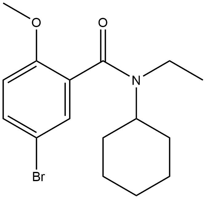 5-Bromo-N-cyclohexyl-N-ethyl-2-methoxybenzamide Structure