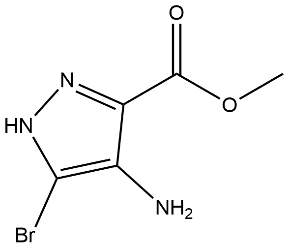 4-Amino-5-bromo-2H-pyrazole-3-carboxylic acid methyl ester Structure