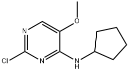 2-Chloro-N-cyclopentyl-5-methoxy-4-pyrimidinamine Structure