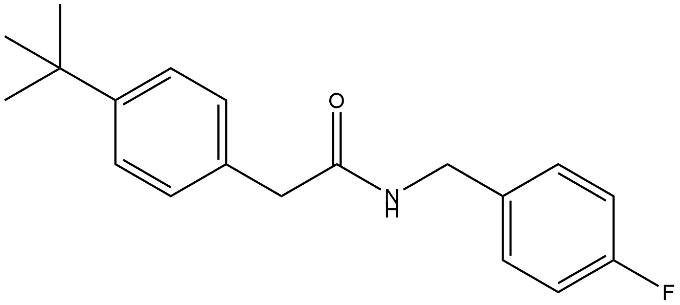 4-(1,1-Dimethylethyl)-N-[(4-fluorophenyl)methyl]benzeneacetamide Structure