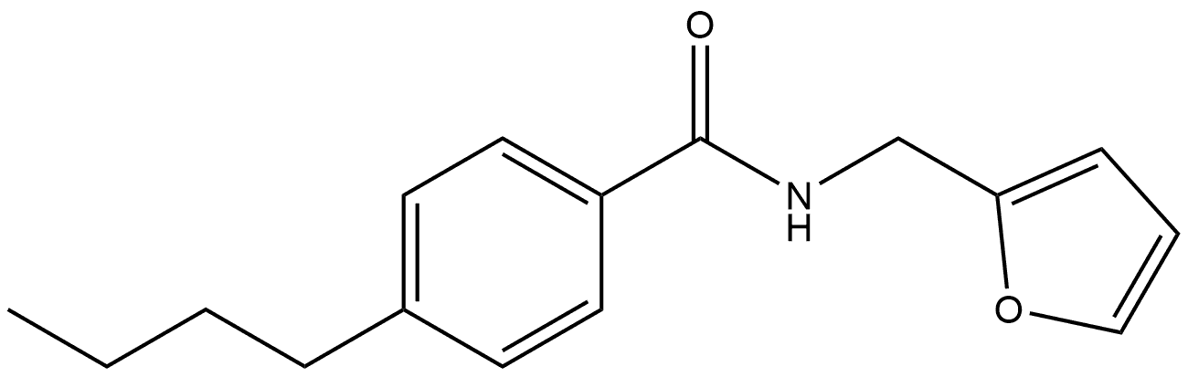 4-Butyl-N-(2-furanylmethyl)benzamide Structure