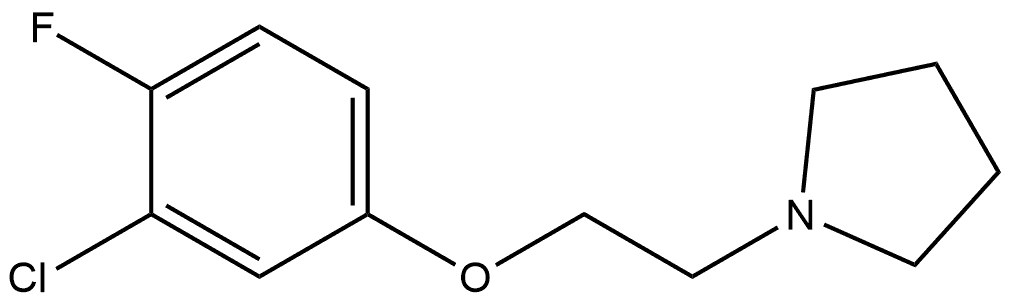 1-[2-(3-Chloro-4-fluorophenoxy)ethyl]pyrrolidine Structure