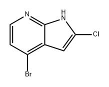 1H-Pyrrolo[2,3-b]pyridine, 4-bromo-2-chloro- Structure