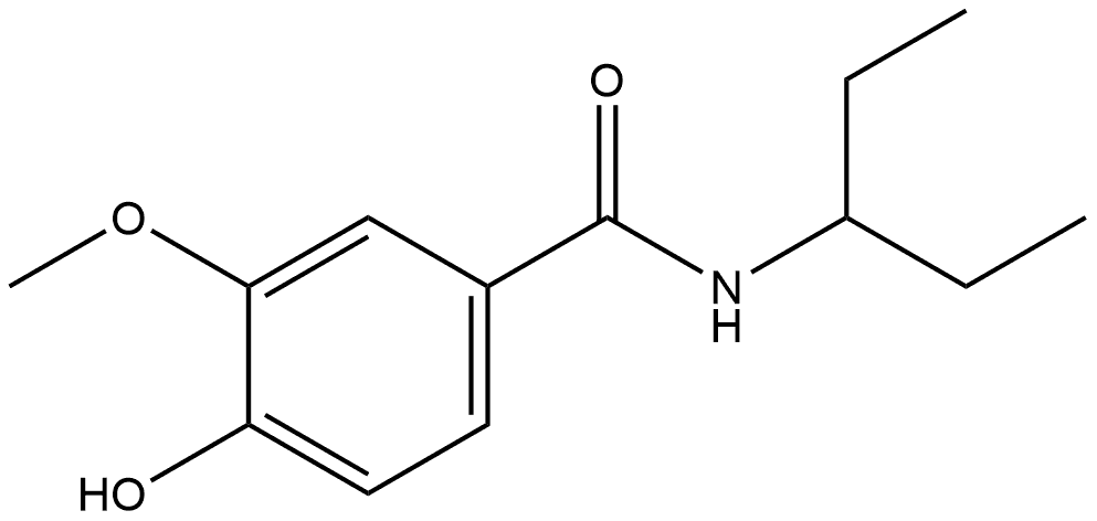 N-(1-Ethylpropyl)-4-hydroxy-3-methoxybenzamide Structure