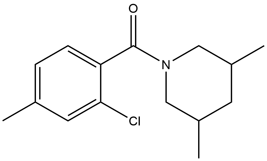 (2-Chloro-4-methylphenyl)(3,5-dimethyl-1-piperidinyl)methanone Structure