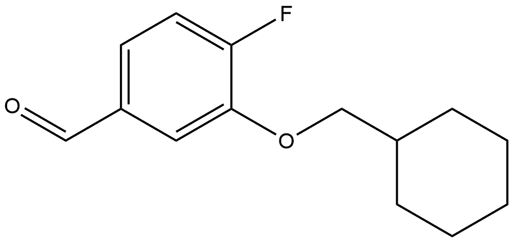 3-(cyclohexylmethoxy)-4-fluorobenzaldehyde Structure