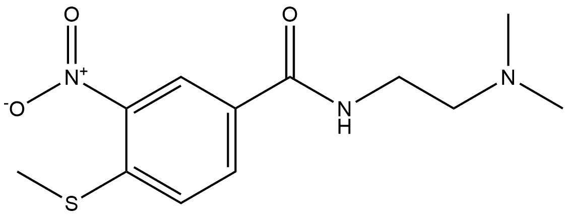 N-(2-(dimethylamino)ethyl)-4-(methylthio)-3-nitrobenzamide Structure