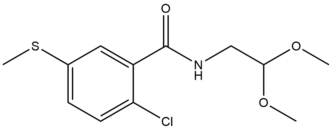 2-Chloro-N-(2,2-dimethoxyethyl)-5-(methylthio)benzamide Structure