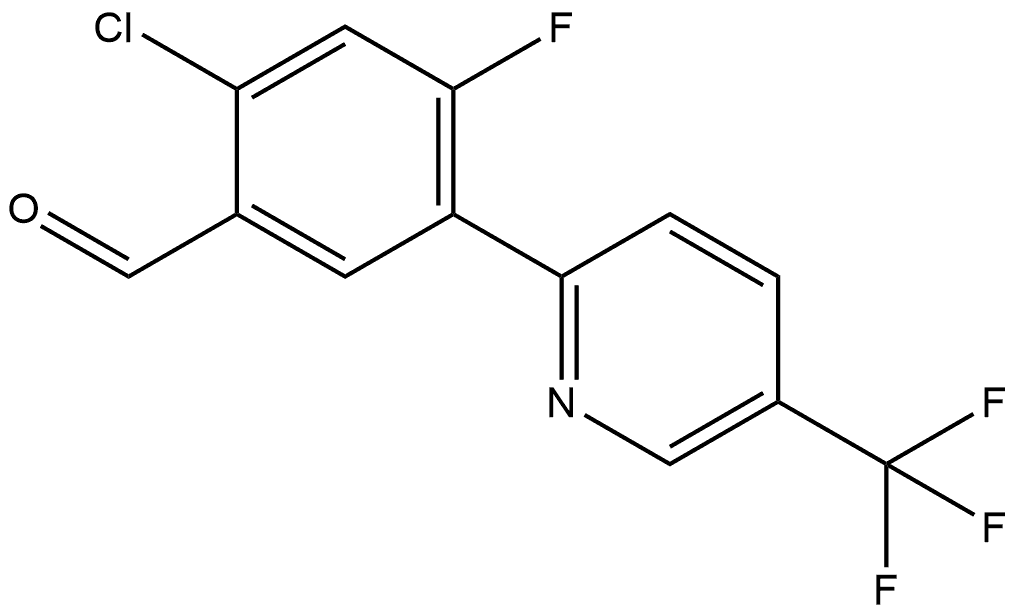 2-Chloro-4-fluoro-5-[5-(trifluoromethyl)-2-pyridinyl]benzaldehyde Structure