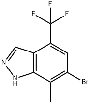 1H-Indazole, 6-bromo-7-methyl-4-(trifluoromethyl)- 구조식 이미지