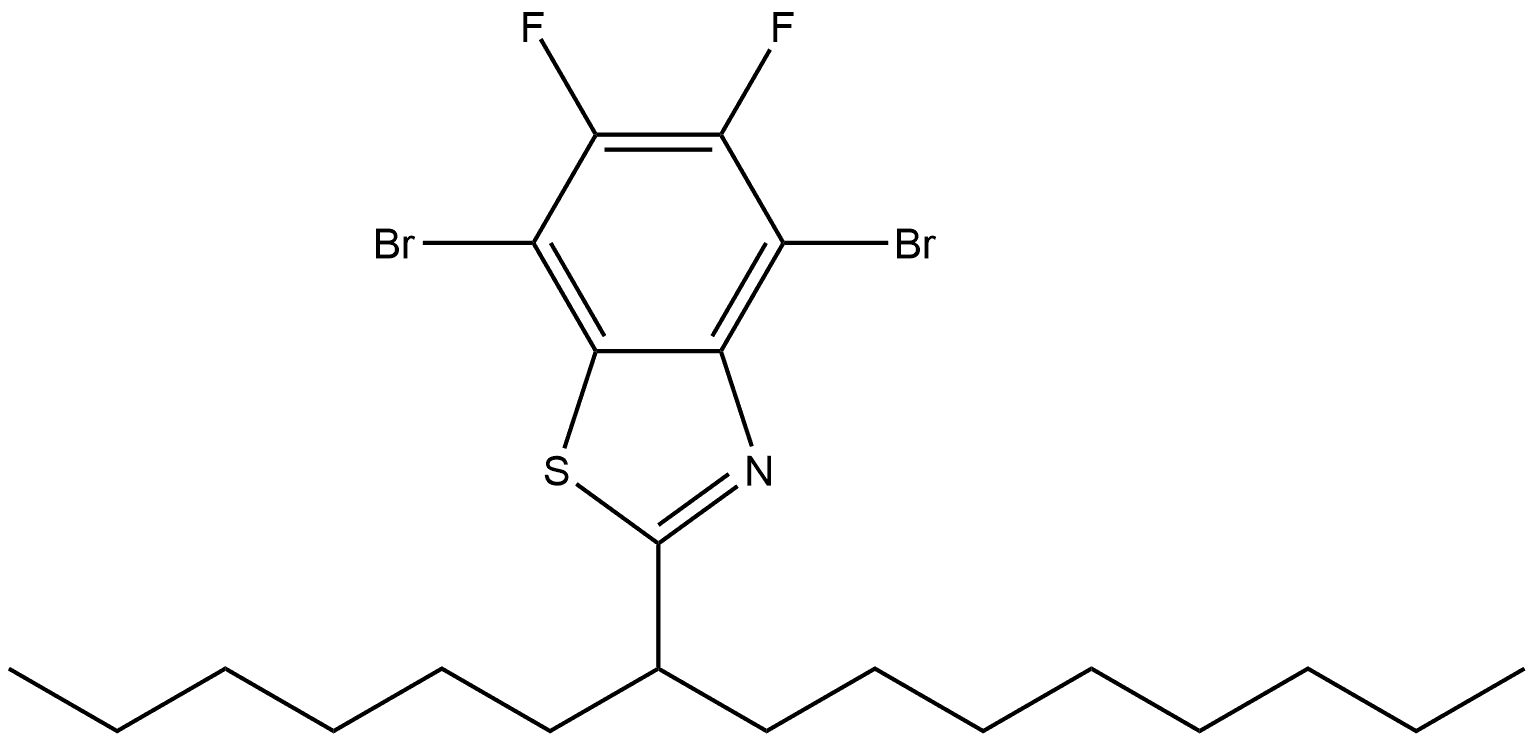 4,7-dibromo-5,6-difluoro-2-(pentadecan-7-yl)benzo[d]thiazole Structure