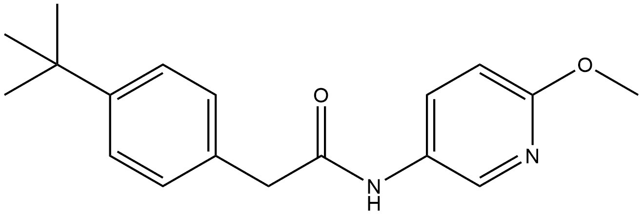 4-(1,1-Dimethylethyl)-N-(6-methoxy-3-pyridinyl)benzeneacetamide Structure