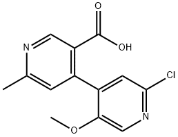 [4,4'-Bipyridine]-3-carboxylic acid, 2'-chloro-5'-methoxy-6-methyl- Structure