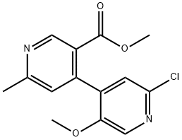 [4,4'-Bipyridine]-3-carboxylic acid, 2'-chloro-5'-methoxy-6-methyl-, methyl ester Structure