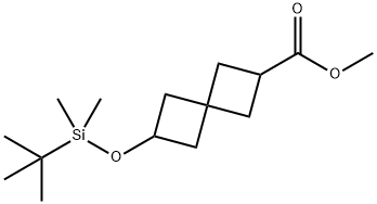 Spiro[3.3]heptane-2-carboxylic acid, 6-[[(1,1-dimethylethyl)dimethylsilyl]oxy]-, methyl ester Structure