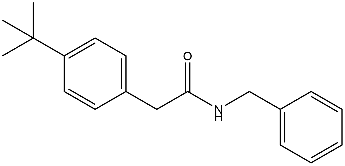 4-(1,1-Dimethylethyl)-N-(phenylmethyl)benzeneacetamide Structure