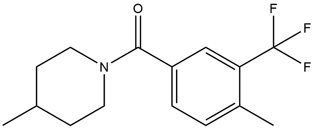 (4-Methyl-1-piperidinyl)[4-methyl-3-(trifluoromethyl)phenyl]methanone 구조식 이미지