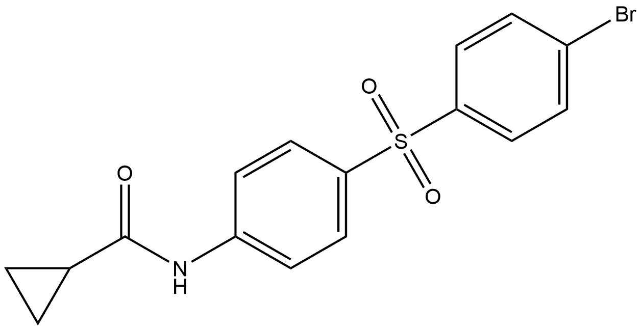 N-[4-[(4-Bromophenyl)sulfonyl]phenyl]cyclopropanecarboxamide Structure