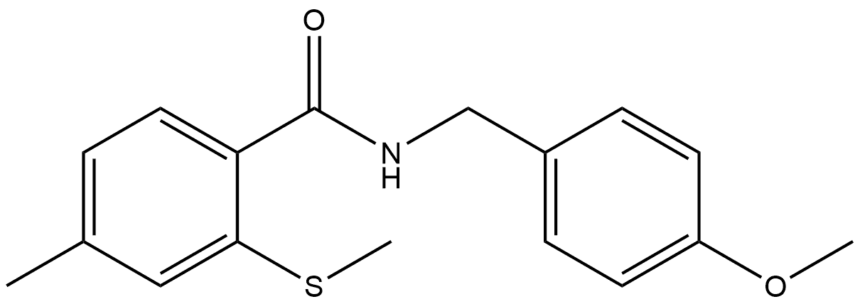 N-[(4-Methoxyphenyl)methyl]-4-methyl-2-(methylthio)benzamide Structure