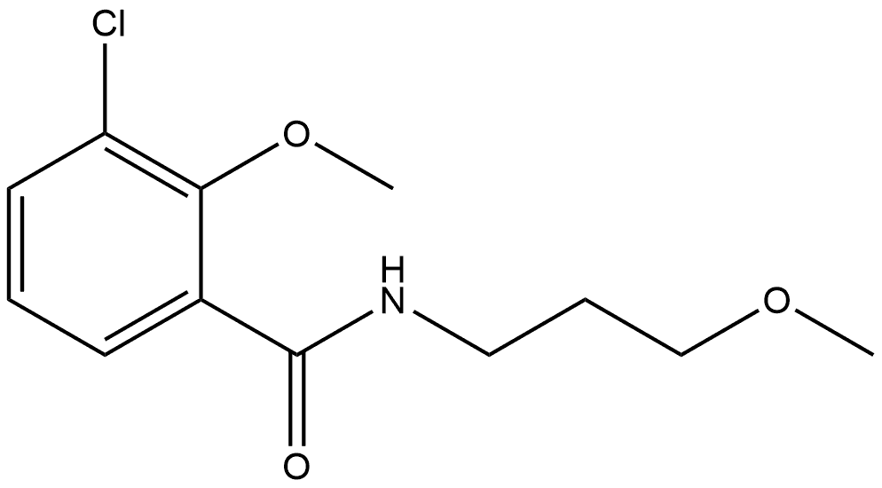 3-Chloro-2-methoxy-N-(3-methoxypropyl)benzamide Structure