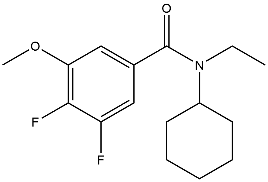 N-Cyclohexyl-N-ethyl-3,4-difluoro-5-methoxybenzamide Structure