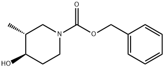 Phenylmethyl (3R,4R)-4-hydroxy-3-methyl-1-piperidinecarboxylate 구조식 이미지