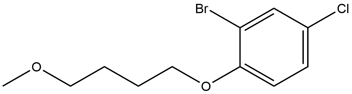 2-Bromo-4-chloro-1-(4-methoxybutoxy)benzene Structure