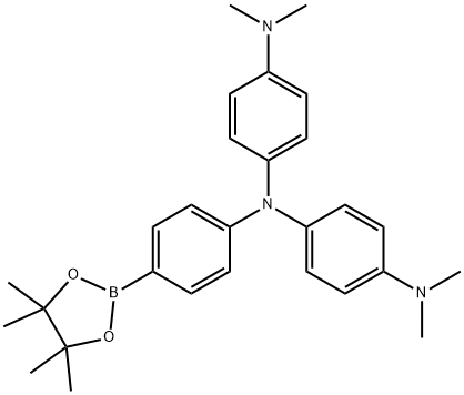 1,4-Benzenediamine, N1-[4-(dimethylamino)phenyl]-N4,N4-dimethyl-N1-[4-(4,4,5,5-tetramethyl-1,3,2-dioxaborolan-2-yl)phenyl]- Structure