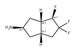 2-Pentalenamine, 4,5,5-trifluorooctahydro-, (2R,3aS,4R,6aS)-rel- 구조식 이미지