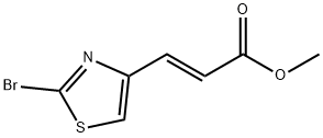 2-Propenoic acid, 3-(2-bromo-4-thiazolyl)-, methyl ester, (2E)- 구조식 이미지