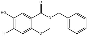 Benzoic acid, 4-fluoro-5-hydroxy-2-methoxy-, phenylmethyl ester Structure