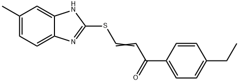 1-(4-Ethylphenyl)-3-[(6-methyl-1H-benzimidazol-2-yl)thio]-2-propen-1-one Structure