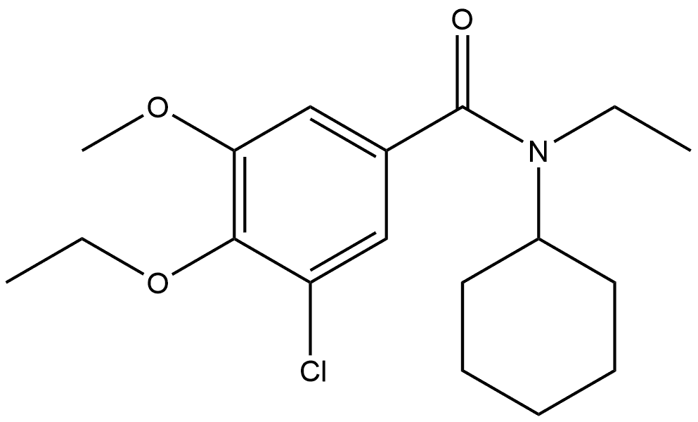 3-Chloro-N-cyclohexyl-4-ethoxy-N-ethyl-5-methoxybenzamide Structure