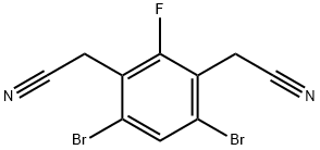 1,3-Benzenediacetonitrile, 4,6-dibromo-2-fluoro- Structure