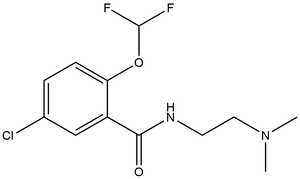 5-Chloro-2-(difluoromethoxy)-N-[2-(dimethylamino)ethyl]benzamide Structure