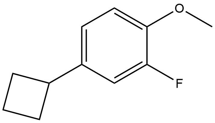 4-Cyclobutyl-2-fluoro-1-methoxybenzene Structure