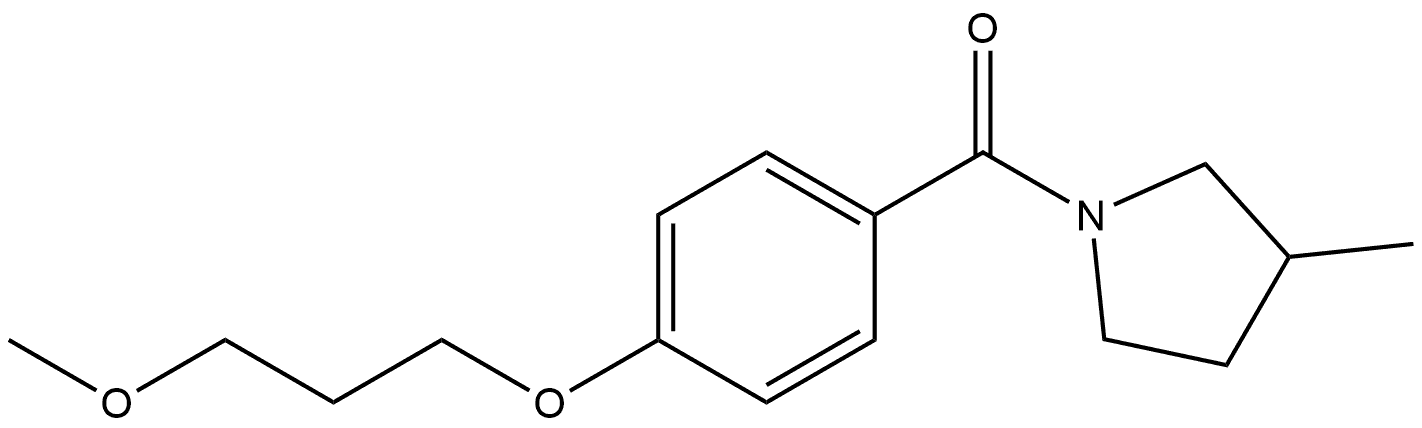 4-(3-Methoxypropoxy)phenyl](3-methyl-1-pyrrolidinyl)methanone Structure